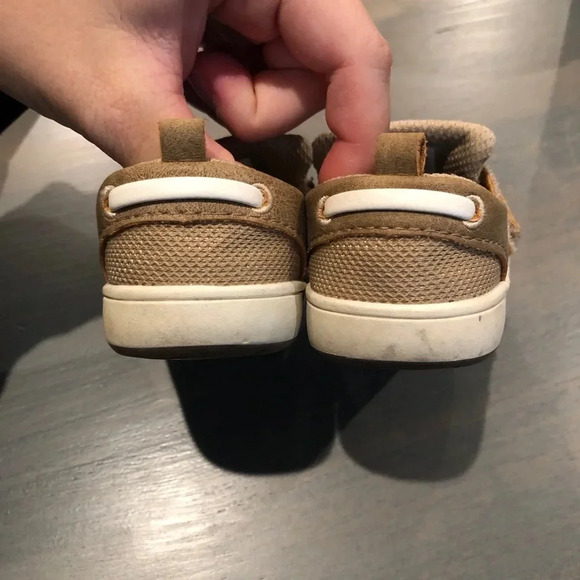 Stride Rite 360 Benji Boat Shoe Velcro Tan Toddler Cushion Shoe Size 4M - Picture 6 of 9